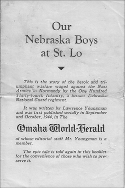 Our Nebraska Boys at St. Lo