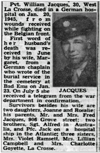Pvt William J Jacques