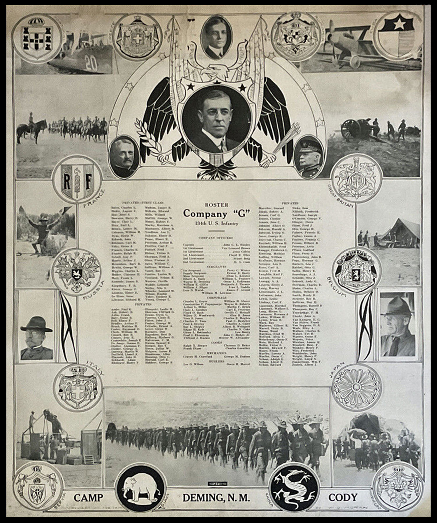 134th Infantry Regiment, Company G, 1917