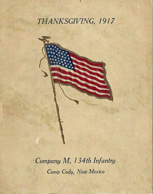 134th Infantry Regiment Company M Thanksgiving 1917
