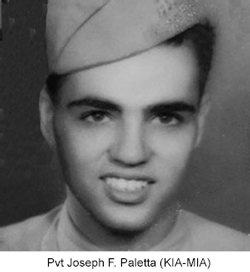 Pvt Joseph F Paletta
