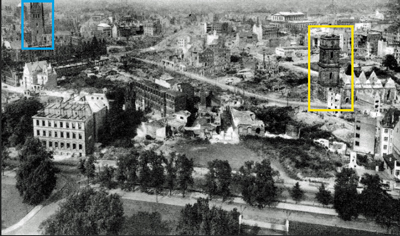 St. Gilles Church and the Church of St. George and St. James on the Market Square, Hannover Germany