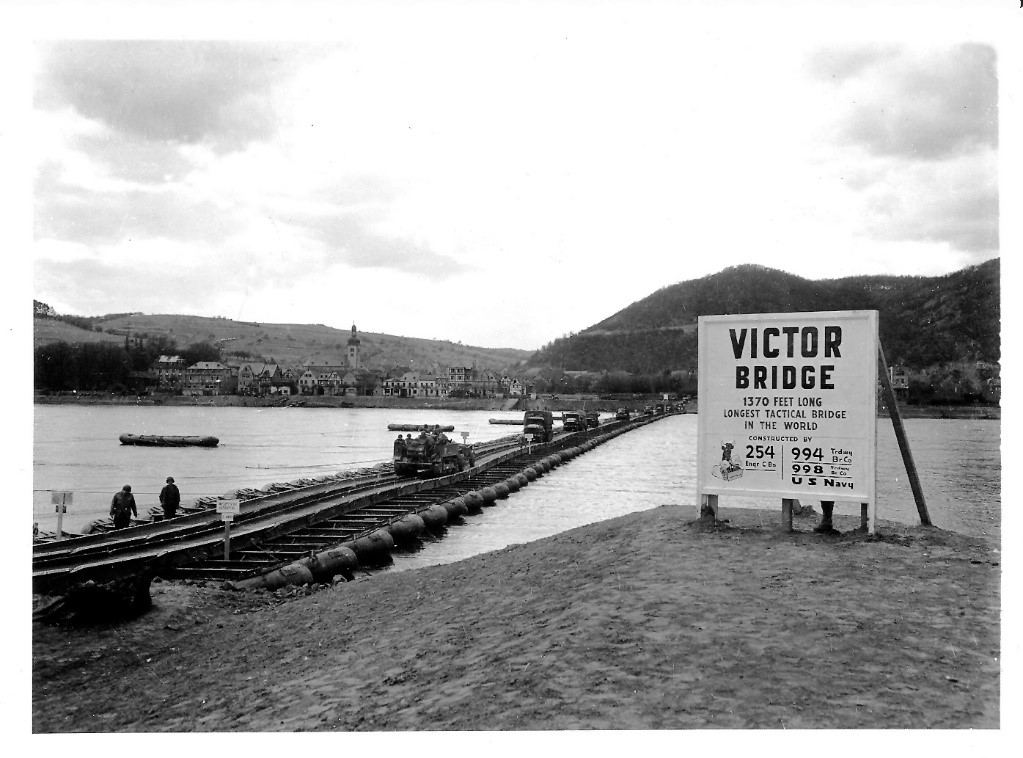 Victor Bridge, Rhine River, near Remagen Germany