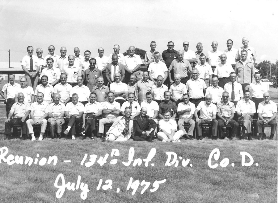 Company D 134th Infantry Regiment Reunion 1975