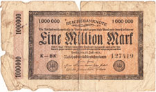 One Million Mark Note - &nbsp;1923