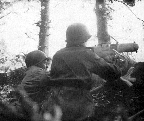 134th Inf. Regiment - Machine Guns of Company M - Ardennes