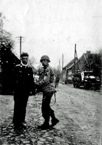 German flyer captured after plane shot down