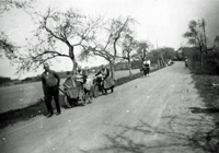 Civilians evacuating