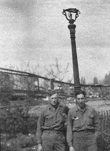 l - unknowns, r - S/Sgt Roland J. Davis