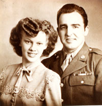 Virginia and Alvin Lampe wedding, May 5, 1945