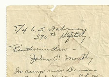 S/Sgt John E Manthey Jr Journal Page