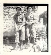 T/5 Bruce E Ross, Clarence Caton?