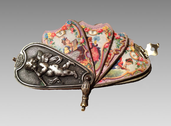 Fan with Cupid side view
needle case