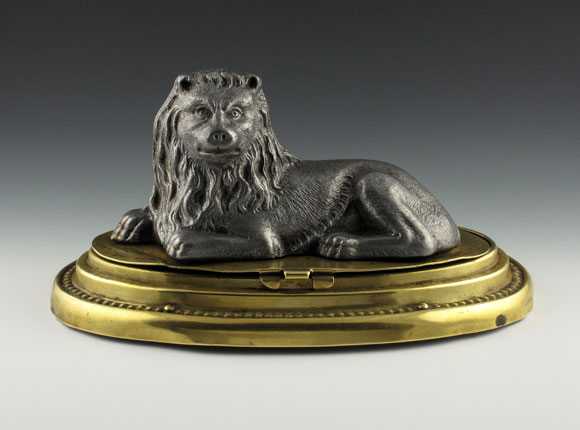 Lion Lying on Plinth needle 
case