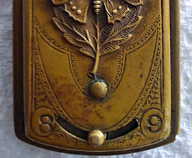 c1870 Avery “Quadruple Golden Casket” brass butterfly needle