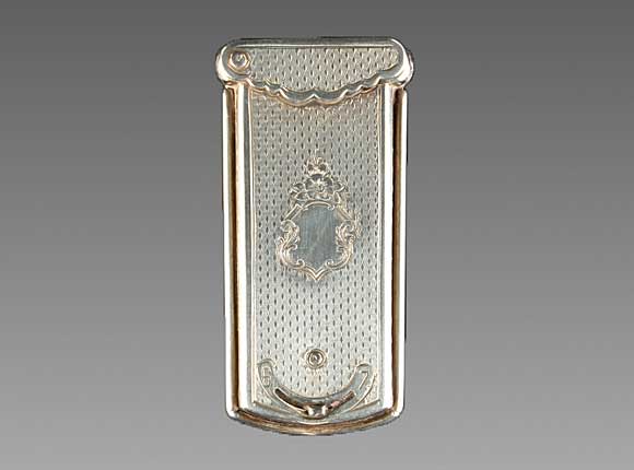 Quadruple Silver Crest with Flower needle
case