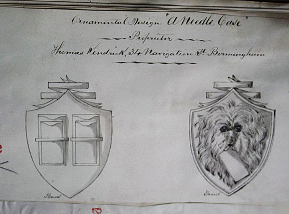 Shield with Terrier
needle case